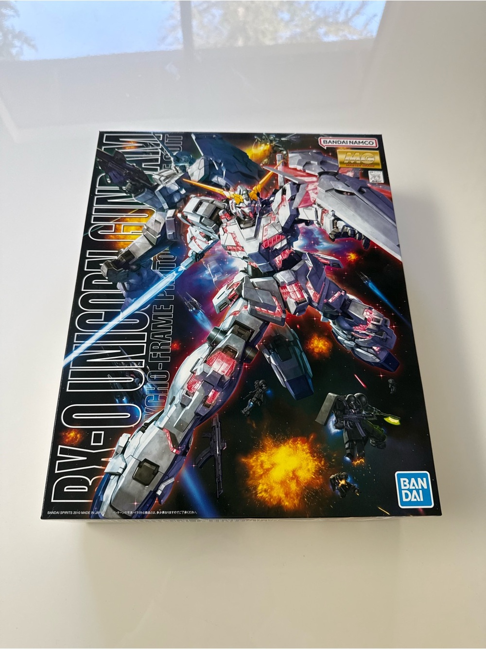 Bandai MG 1/100 RX-0 Unicorn Gundam Psycho-Frame Prototype 2007 OPEN BOX